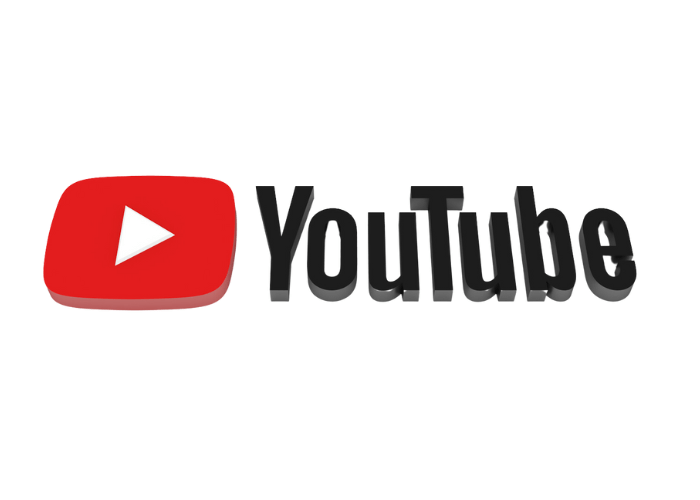 Youtube logotipas batame fone